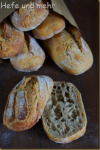 Baguette rolls with sweet starter