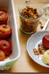 Little Baked Apples with Marzipan Ice cream and caramelized Almonds